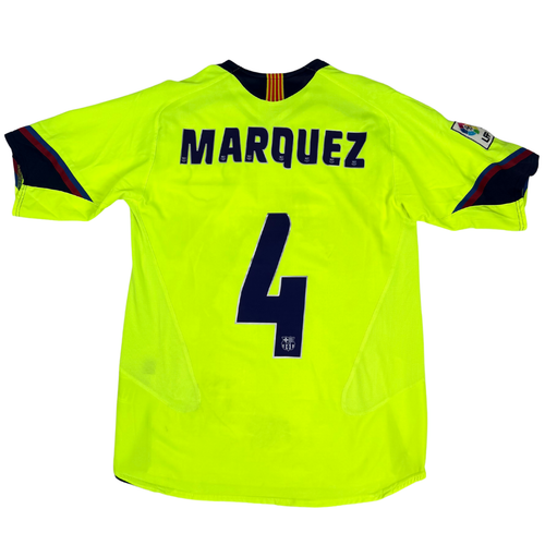 2005-2006 FC Barcelona Away Shirt Marquez #4 - (M) product image 1, provided for visual reference and product detail review