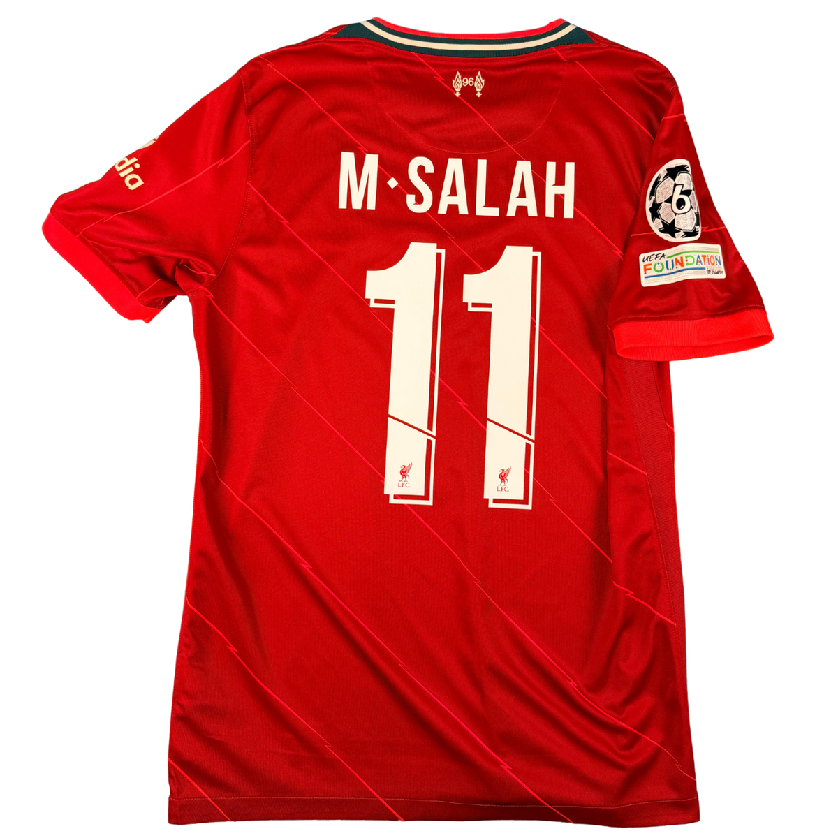 2021-2022 Liverpool Home Ucl Shirt Salah #11- (M) product image 2, provided for visual reference and product detail review