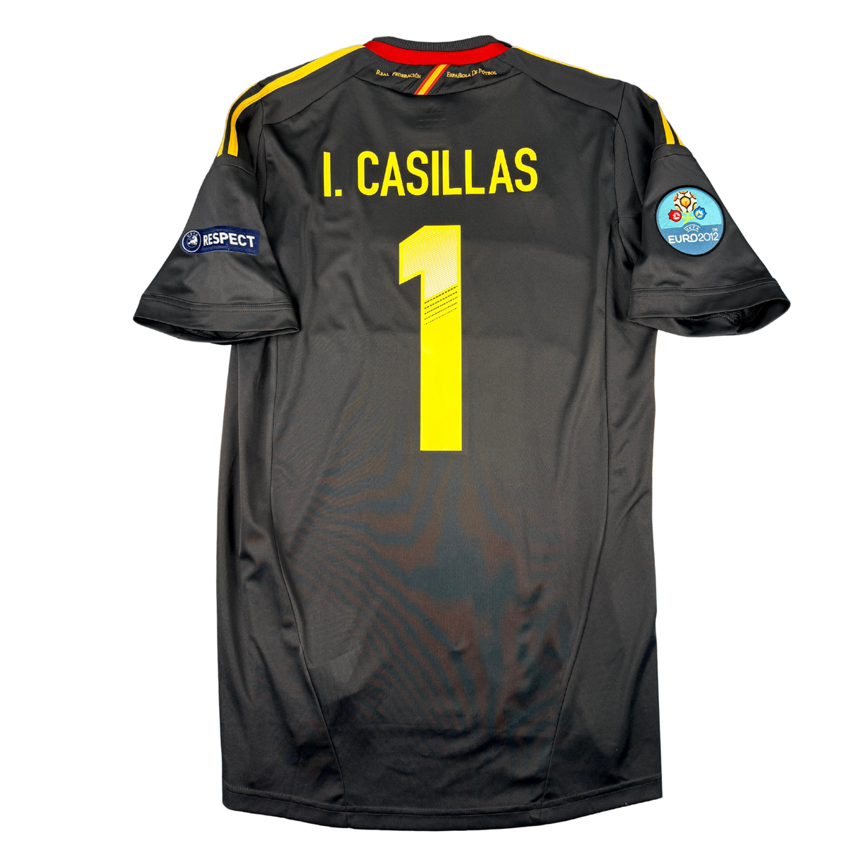 2012 Spain Euro Goalkeeper Shirt Casillas #1 - (M) product image 2, provided for visual reference and product detail review