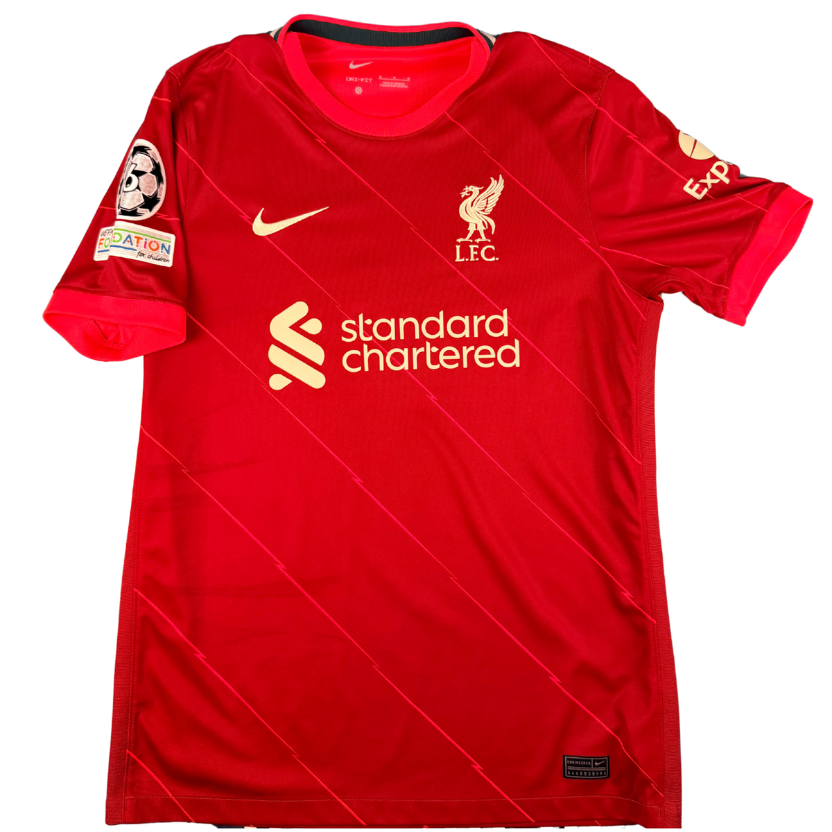 2021-2022 Liverpool Home Ucl Shirt Salah #11- (M) product image 1, provided for visual reference and product detail review