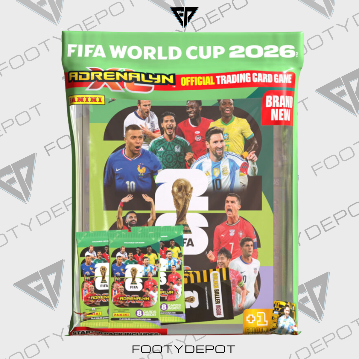 2026 Panini Adrenalyn Xl Fifa World Cup Cards – Starter Pack (Album, 20 Cards + Le & Golden Baller) product image 1,