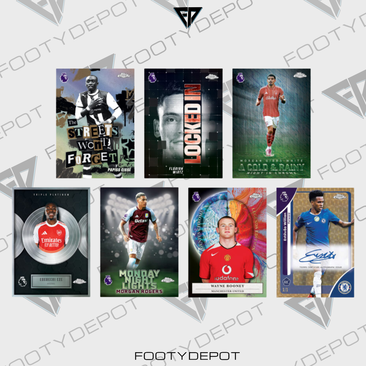 2025-26 Topps Chrome Premier League Cards – Hanger Box product image 2, provided for visual reference and product detail