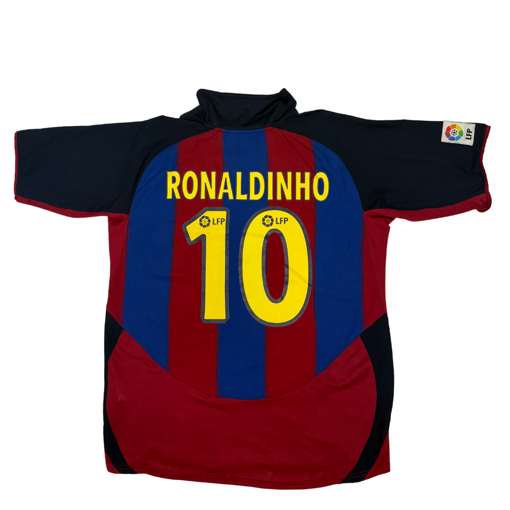 2003-2004 FC Barcelona Home Shirt Ronaldinho #10 - (Xl) product image 1, provided for visual reference and product detail