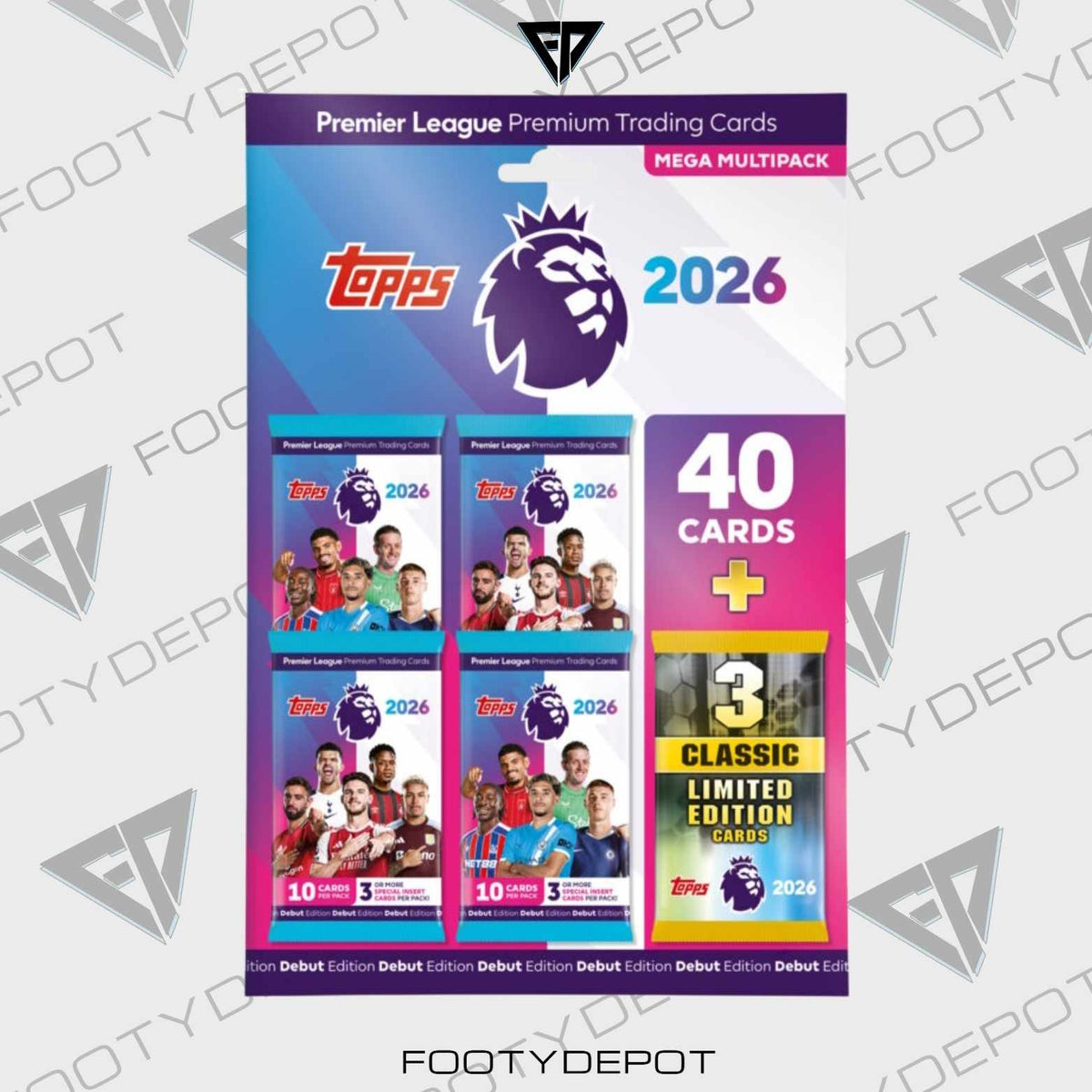 2025-26 Topps Premier League Debut Edition Cards – Mega Multipack (40 Cards + 3 Le) product image 1, provided for visual