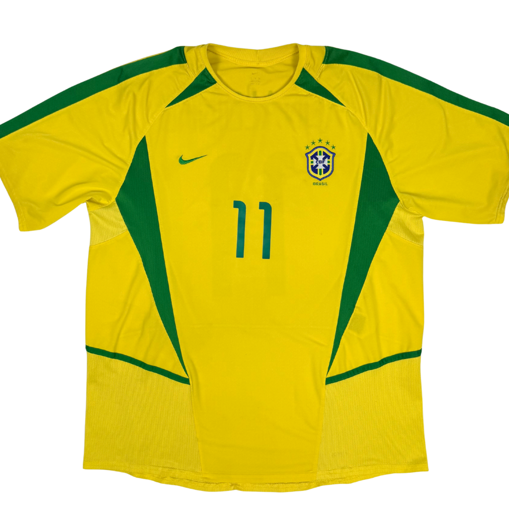 2002-2004 Brasil Home Shirt Ronaldinho #11 - (Xl) product image 1, provided for visual reference and product detail review