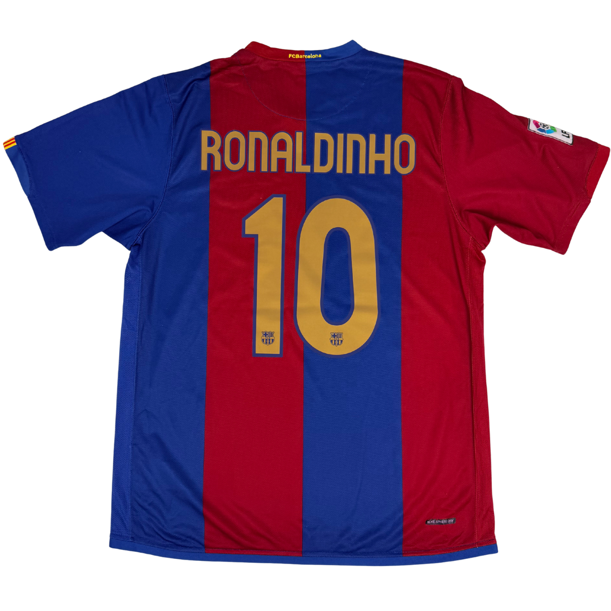 2006-2007 FC Barcelona Home Shirt Ronaldinho #10 - (L) product image 1, provided for visual reference and product detail