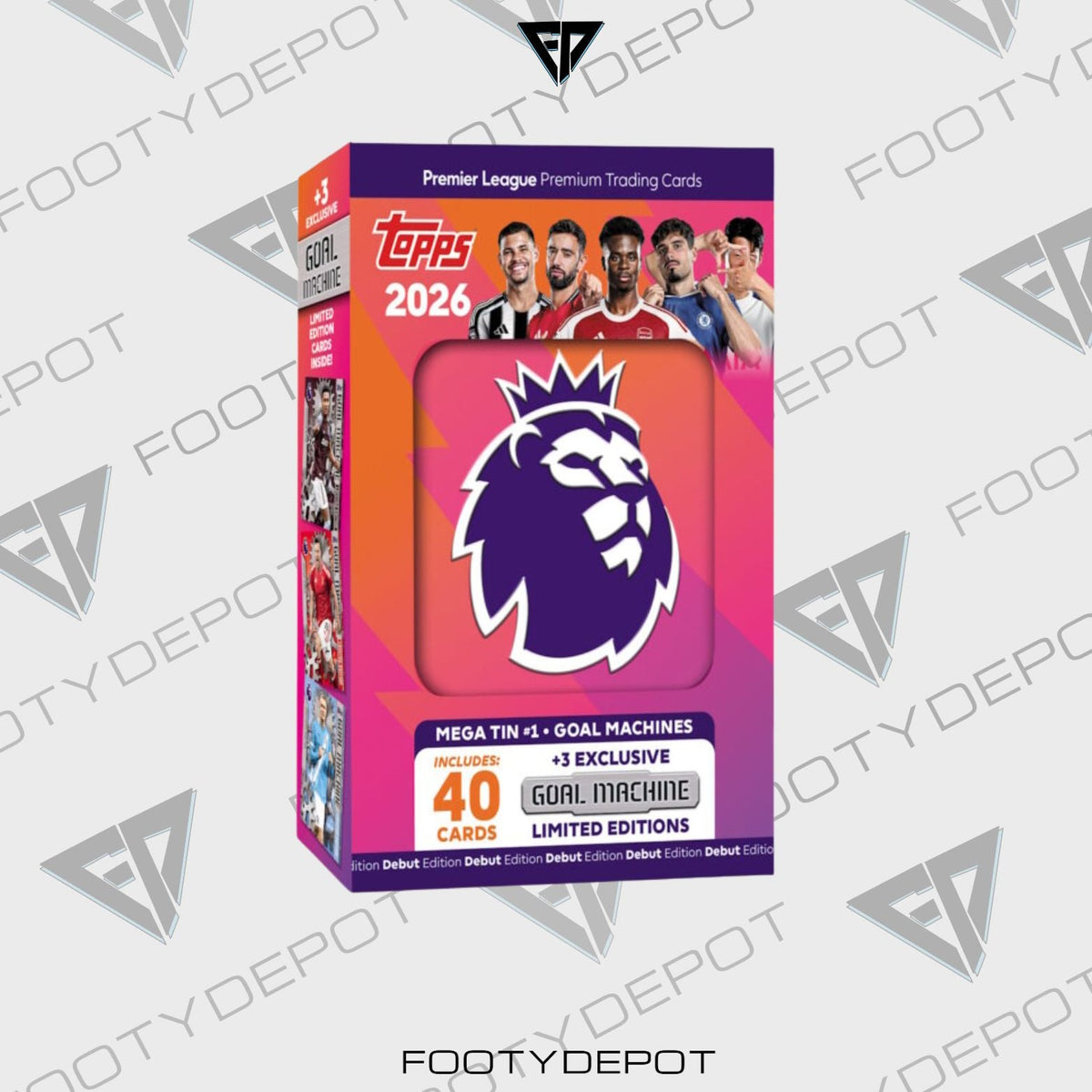 2025-26 Topps Premier League Debut Edition Cards – Mega Tin (40 Cards + 3 Exclusives) product image 2, provided for visual