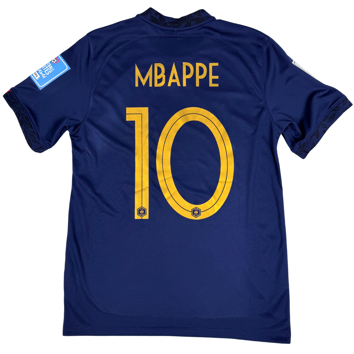 2021-2022 France Home World Cup Shirt Mbappe #10 - (S) product image 2, provided for visual reference and product detail