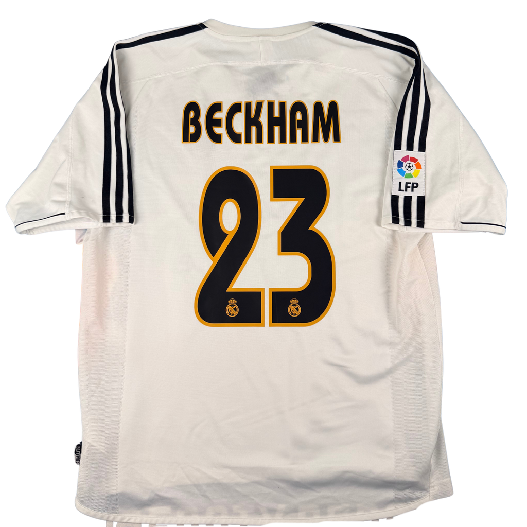 2003-2004 Real Madrid Home Shirt Beckham #23 - (L) product image 1, provided for visual reference and product detail review