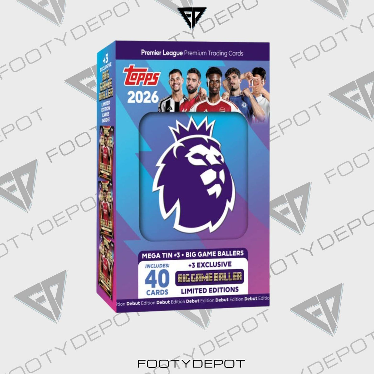 2025-26 Topps Premier League Debut Edition Cards – Mega Tin (40 Cards + 3 Exclusives) product image 6, provided for visual