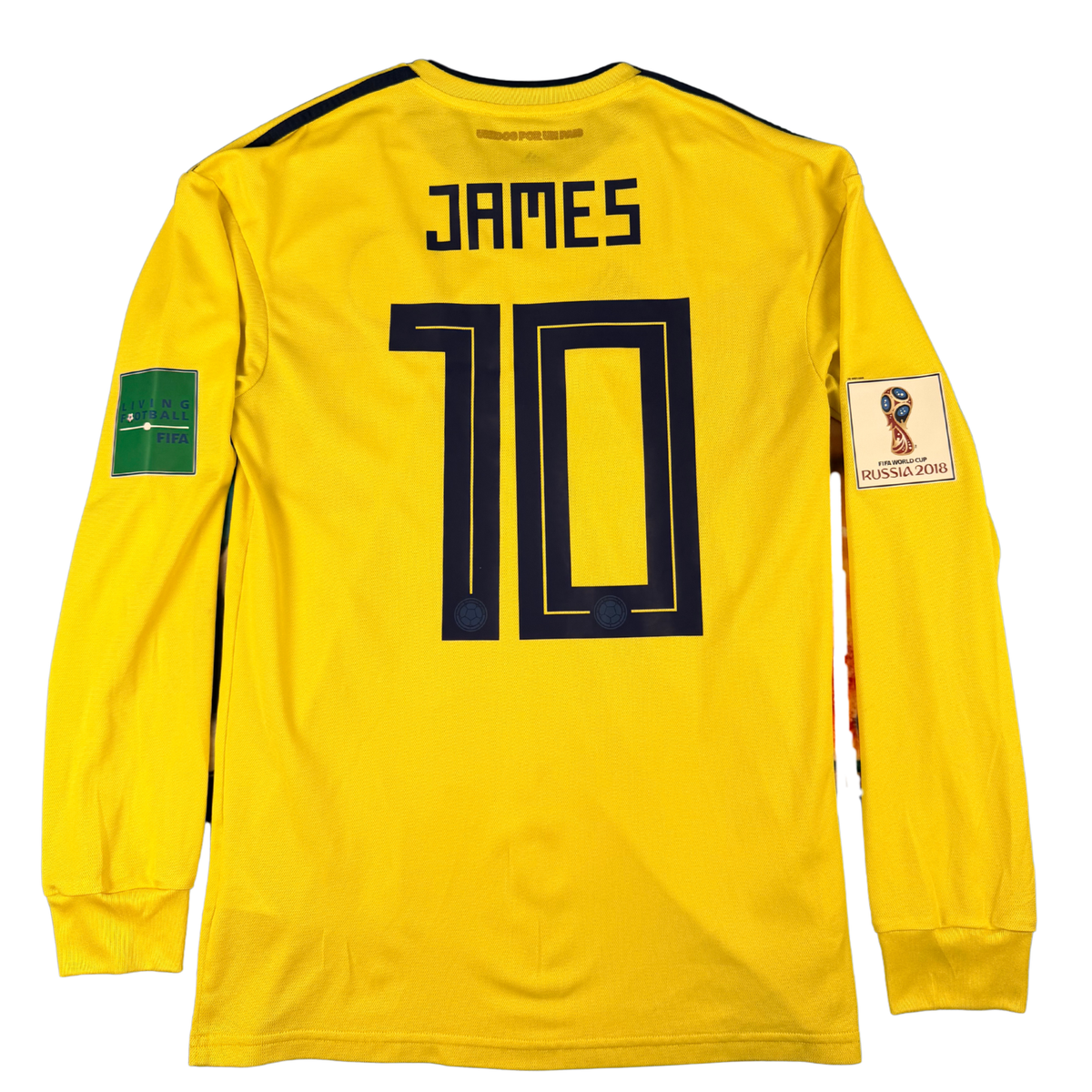 2018-2019 Colombia Home World Cup L/S Shirt James #10 - (S) product image 1, provided for visual reference and product