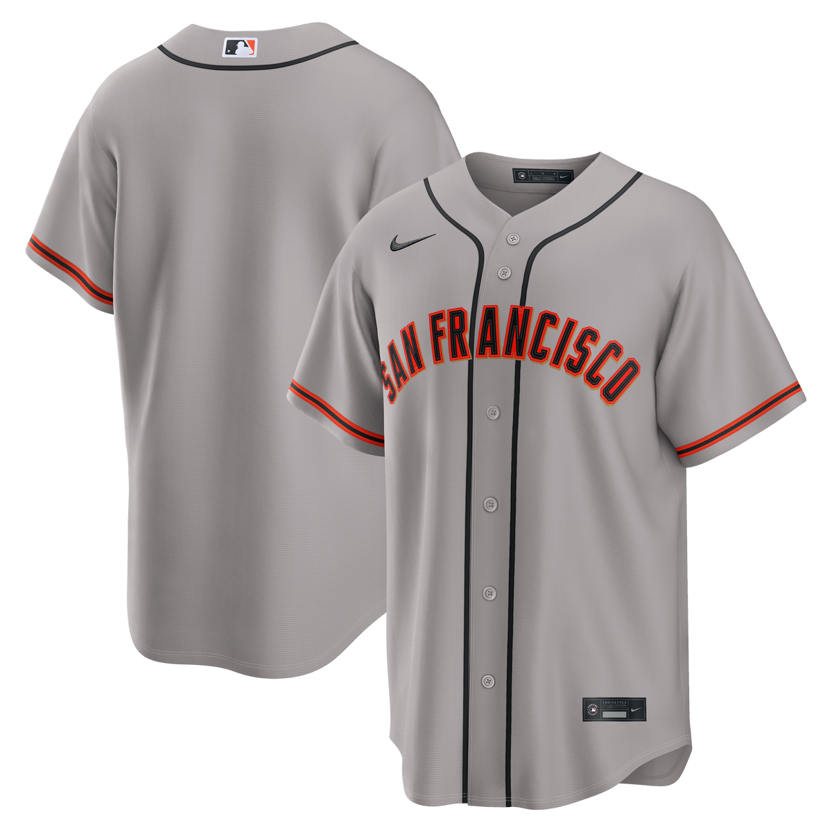 Nike Men San Francisco Giants Road Replica Team Jersey-Gray product image 3, provided for visual reference and product