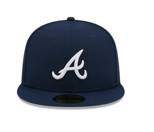 New Era Atlanta Braves 59Fifty Color Basic Fitted - Obsidian/White product image 3, provided for visual reference and
