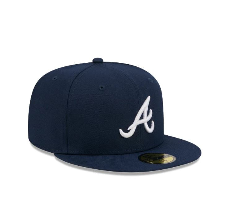 New Era Atlanta Braves 59Fifty Color Basic Fitted - Obsidian/White product image 1, provided for visual reference and
