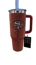 San Francisco 49ers Bling Colossal 40 oz Rhinestone Handle Tumbler Red product image 1, provided for visual reference and