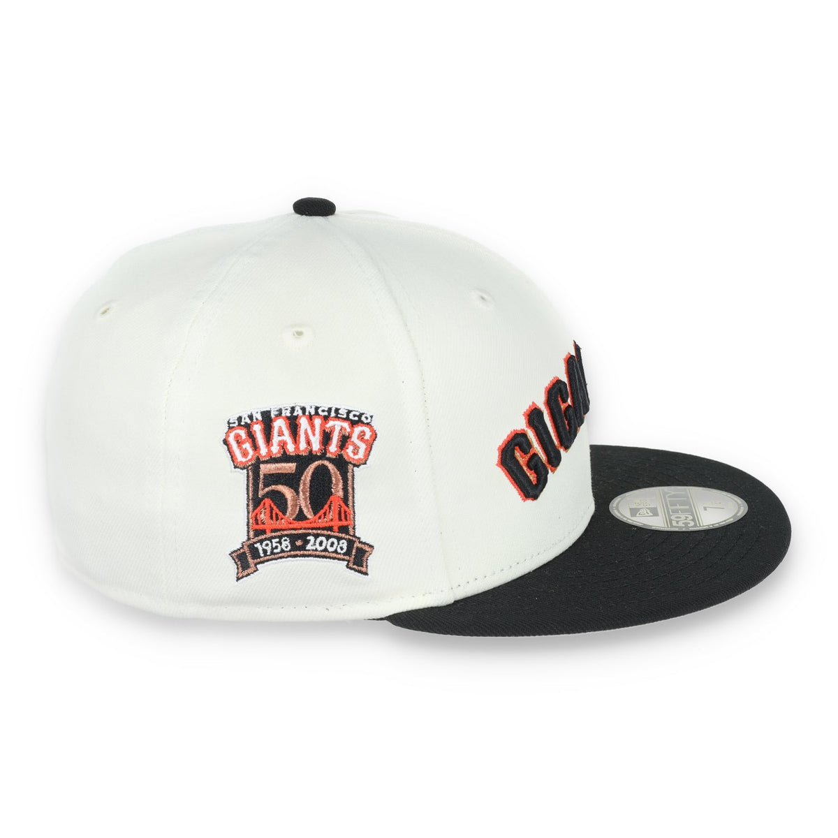 New Era San Francisco Giants "Gigantes" 50th Anniversary Side Patch 59IFTY Fitted hat- Chrome product image 5, provided for