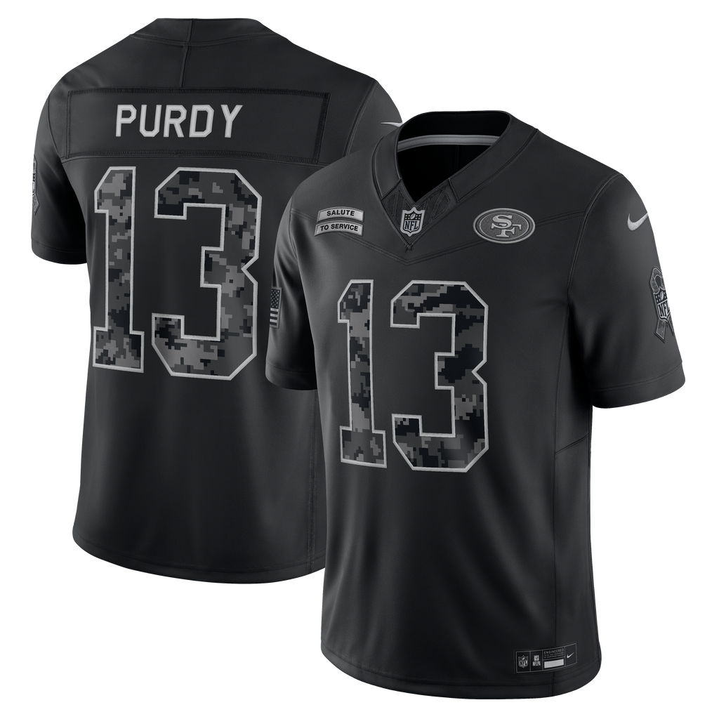 Nike San Francisco 49ers Brock Purdy 2026 Salute to Service Stitched Limited Jersey product image 2, provided for visual