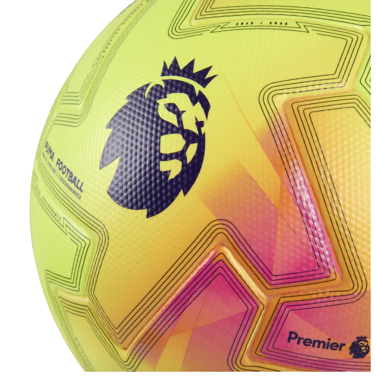 Puma Orbita Ultimate Premier League Lights Soccer Ball 25/26 - Fluo Yellow product image 2, provided for visual reference