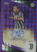 2025 Topps Chrome Ucc Uefa Carlos Tevez Auto Purple Geometric 61/75 product image 1, provided for visual reference and