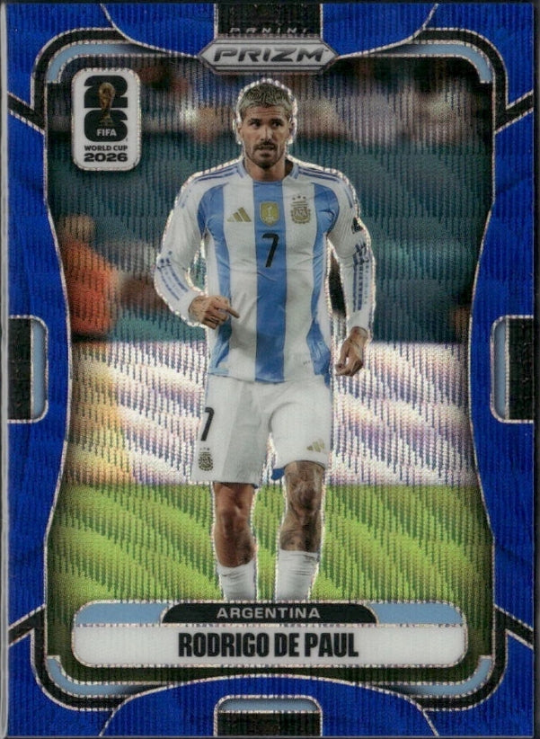 2026 Prizm Fifa World Cup Rodrigo De Paul Blue Wave /55 product image 1, provided for visual reference and product detail