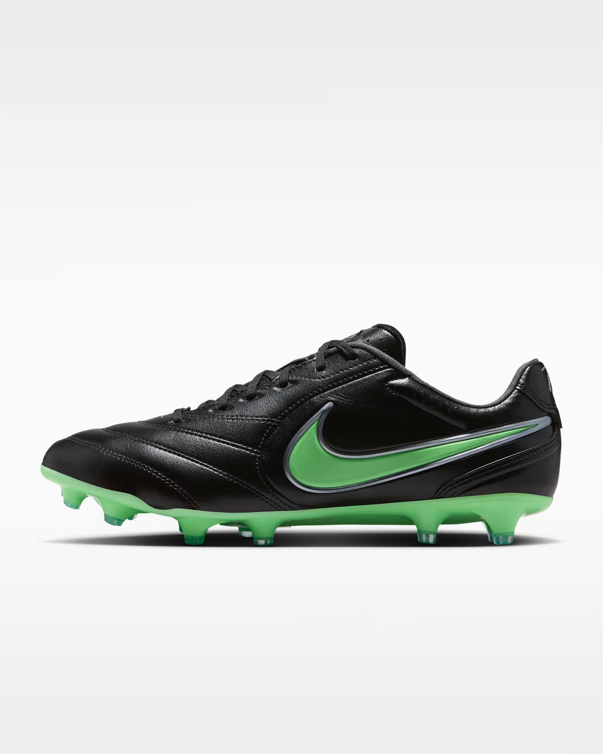 Nike Tiempo Ligera Pro FG- Black/illusion Green-black product image 3, provided for visual reference and product detail