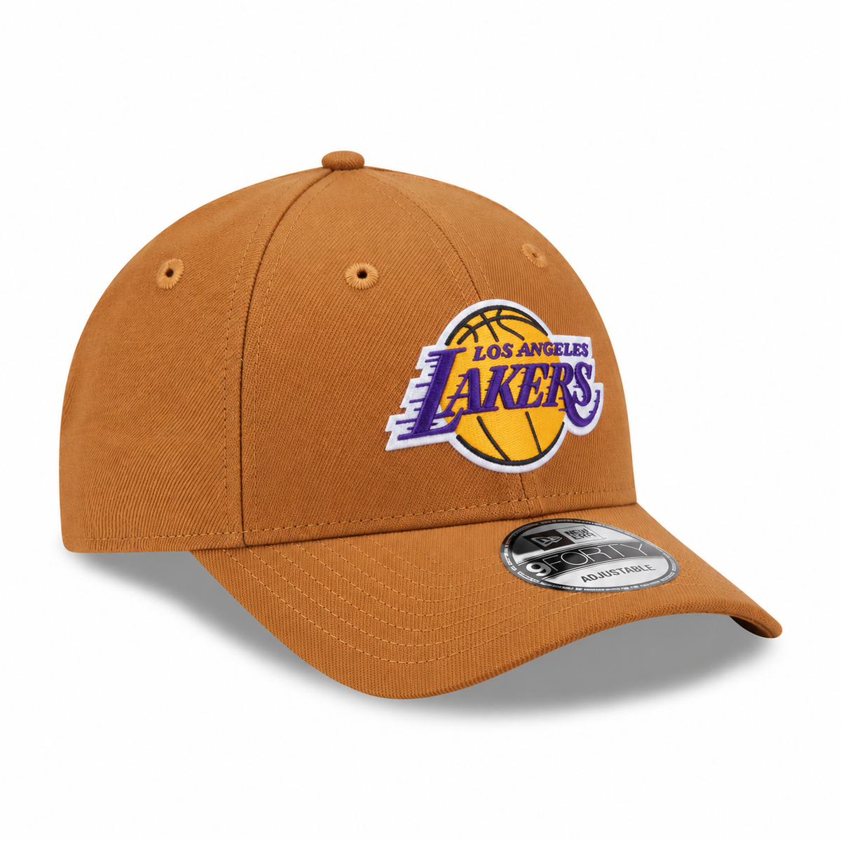 New Era Los Angeles Lakers M-Crown 9FORTY Adjustable Hat-Brown product image 1, provided for visual reference and product