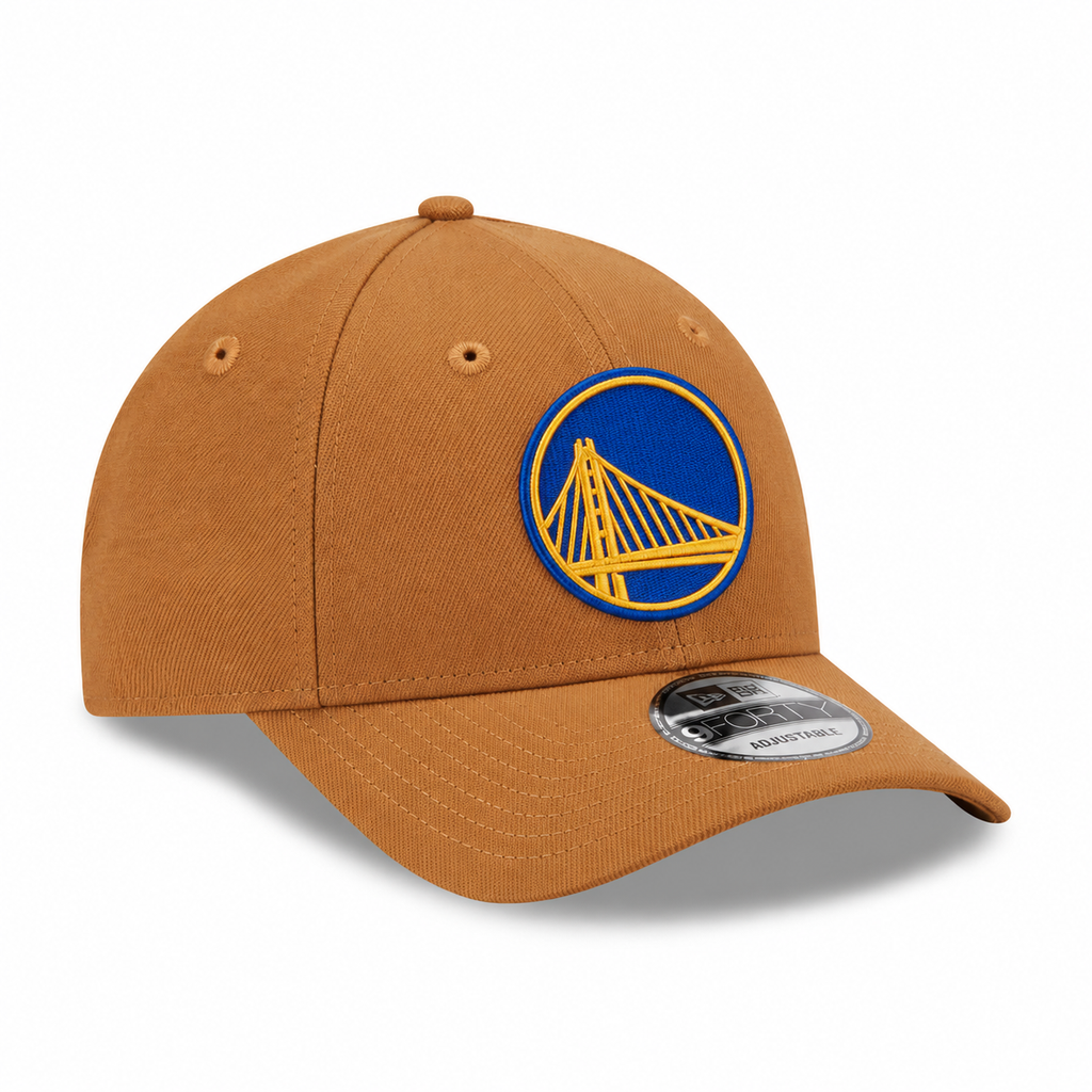 New Era Golden State Warriors M-Crown 9FORTY Adjustable Hat-Brown product image 1, provided for visual reference and product