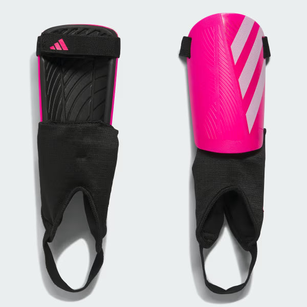 Adidas Tiro Match Shin Guards Junior 'Pink/White' product image 1, provided for visual reference and product detail review