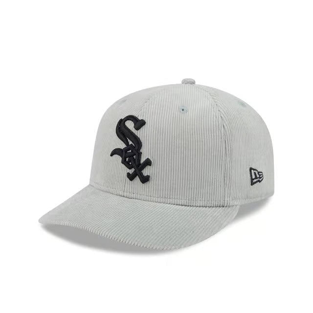 New Era Chicago White Sox Corduroy 59FIFTY Fitted Hat - Grey product image 1, provided for visual reference and product