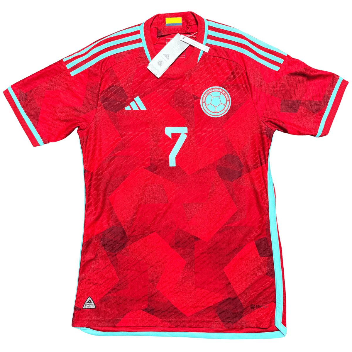 2022-23 Colombia Authentic Away L.Diaz Shirt product image 2, provided for visual reference and product detail review