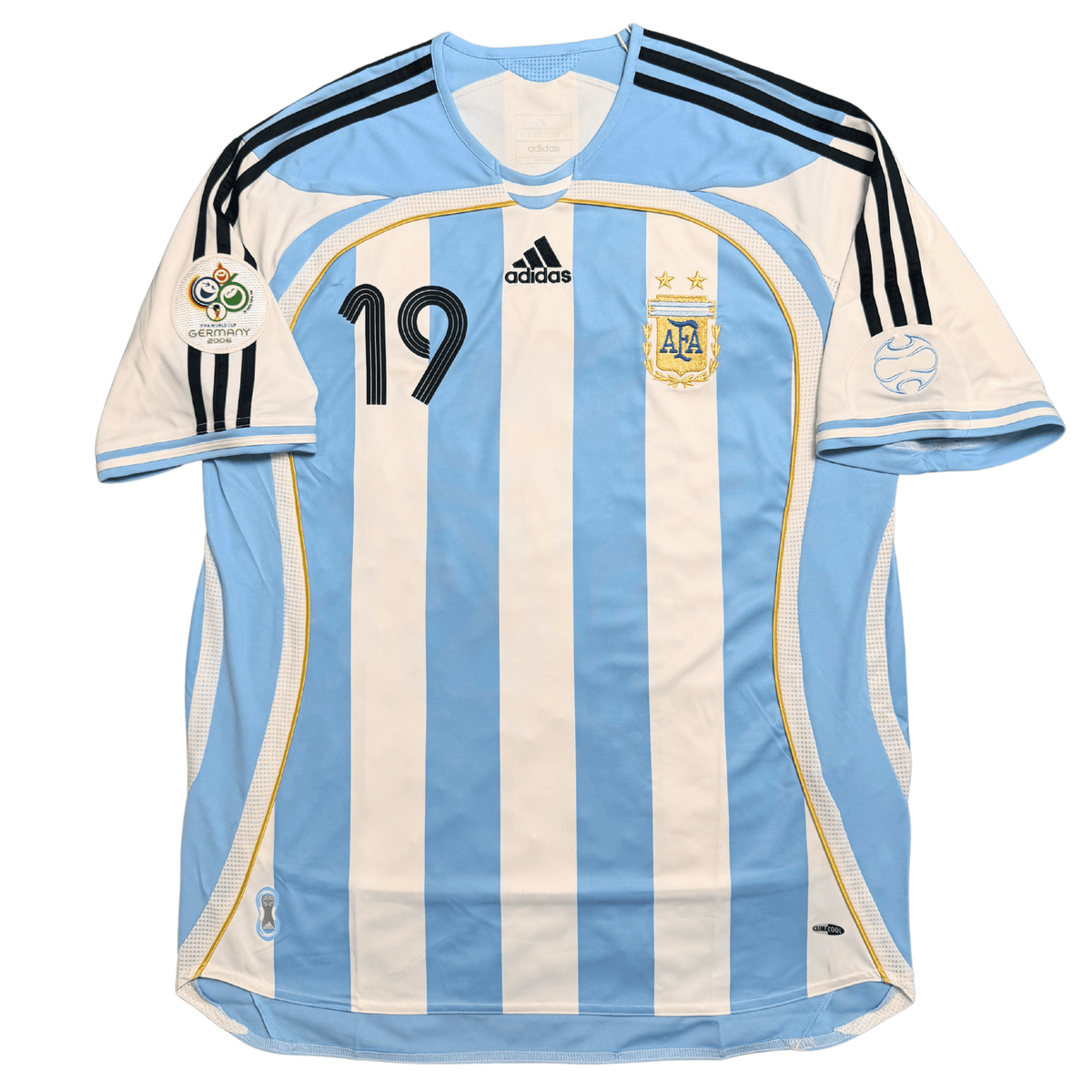 adidas 2006 ARGENTINA REISSUE MESSI WORLD CUP HOME JERSEY product image 1, provided for visual reference and product detail