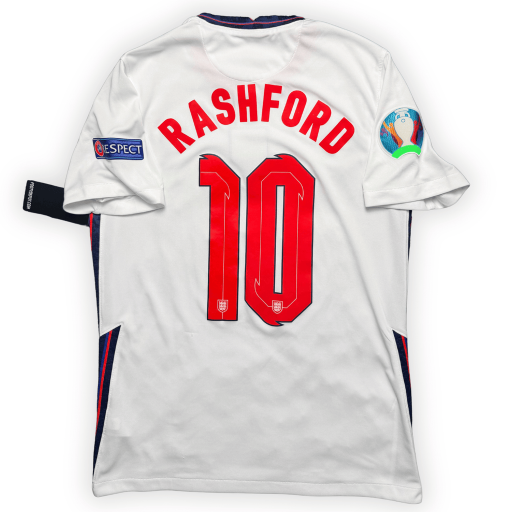 2020 England Euro Home Shirt Rashford #10 - (M) product image 1, provided for visual reference and product detail review