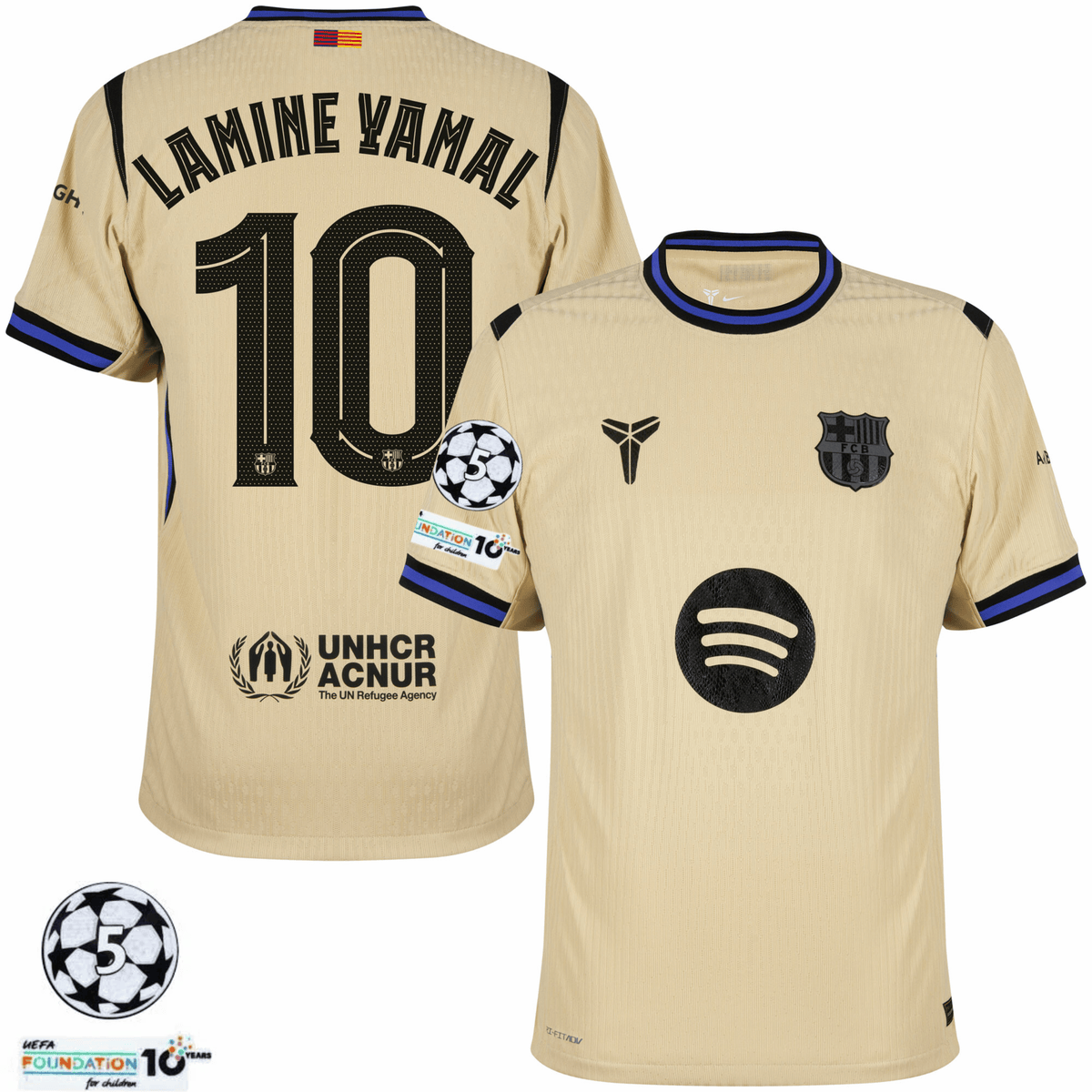 25/26 FC Barcelona Away Authentic Adv Match Away Lamine Yamal Jersey (Ucl) product image 1, provided for visual reference