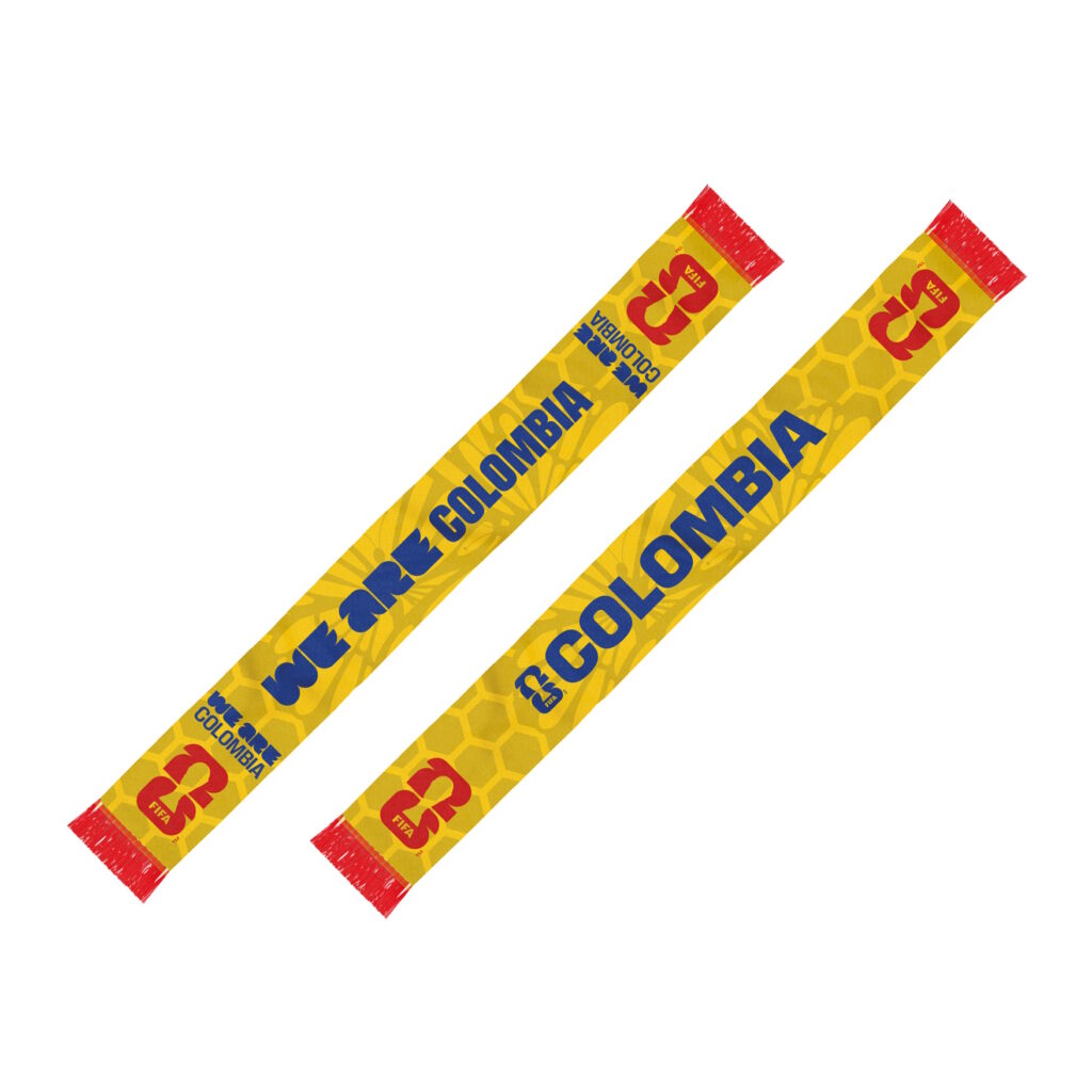 Colombia - Fifa World Cup Double Sided Scarf product image 1, provided for visual reference and product detail review