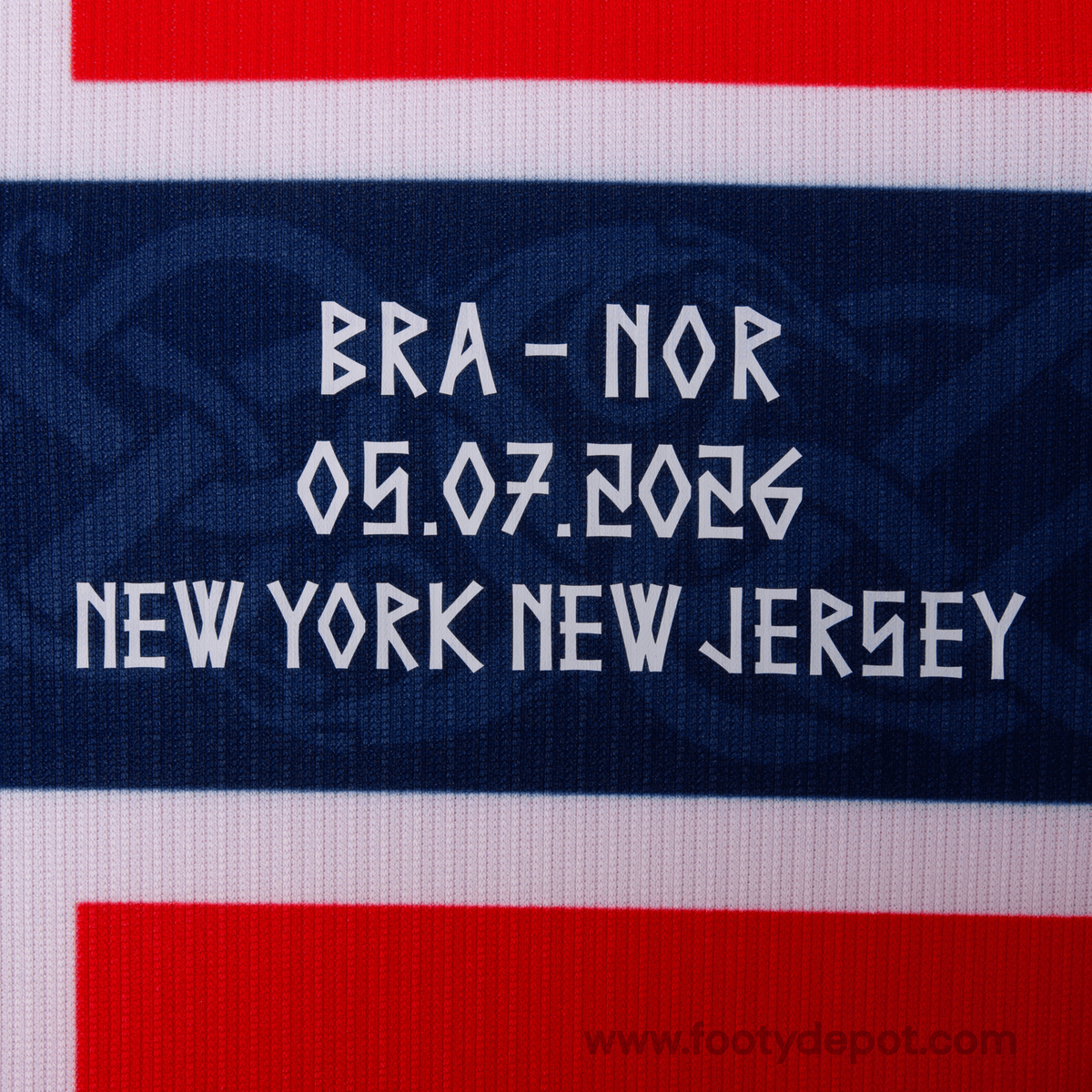BRASIL vs NORWAY 05.07.2026 NEW YORK/NEW JERSEY - REPLICA WORLD CUP MATCH TRANSFER (Norway Home) product image 1, provided