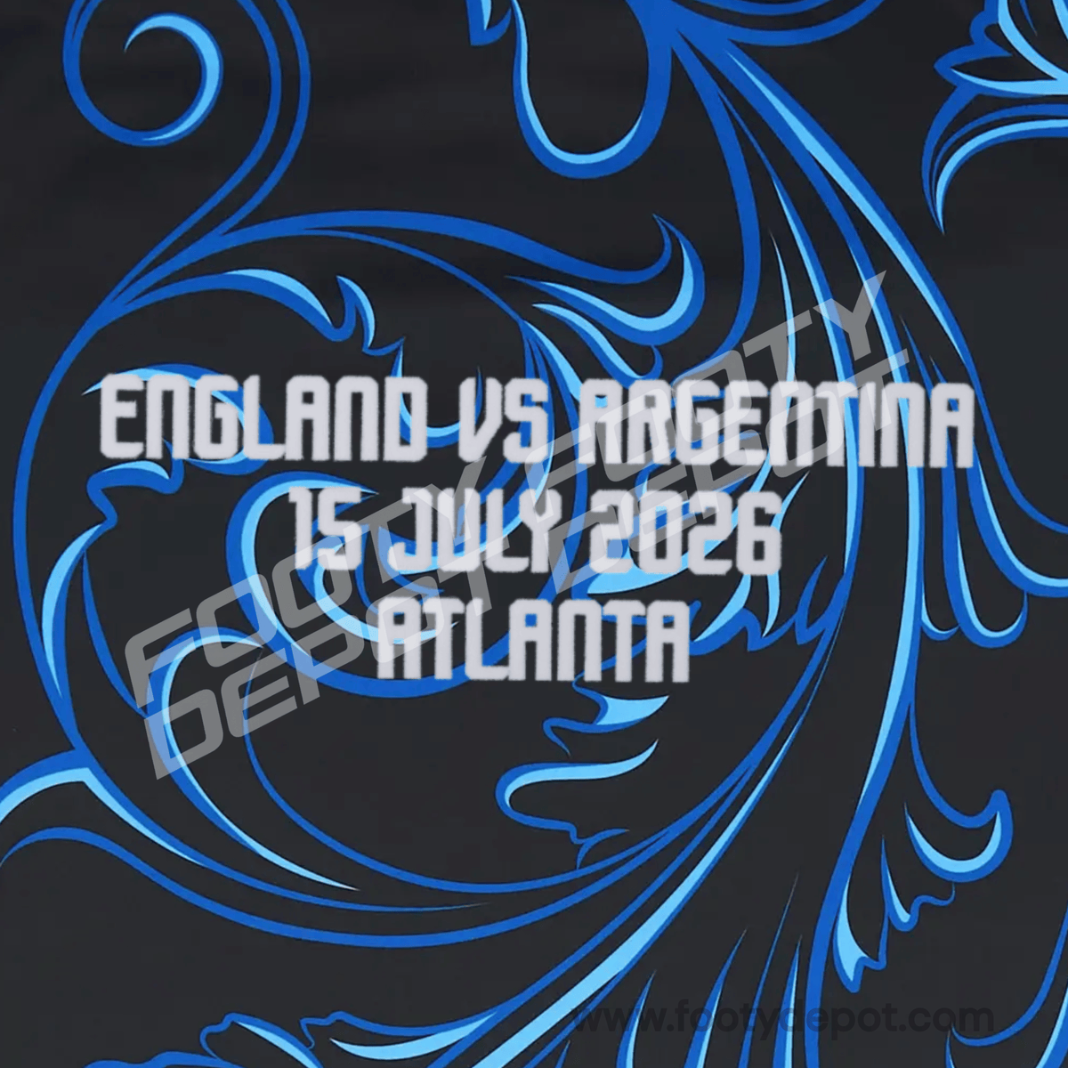 ENGLAND vs ARGENTINA 15 JULY 2026 ATLANTA - REPLICA WORLD CUP MATCH TRANSFER (Argentina Away) product image 1, provided for