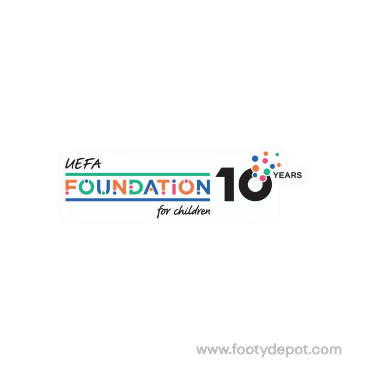 OFFICIAL SPORTING iD UEFA FOUNDATION 10YR ADULT PATCH product image 1, provided for visual reference and product detail