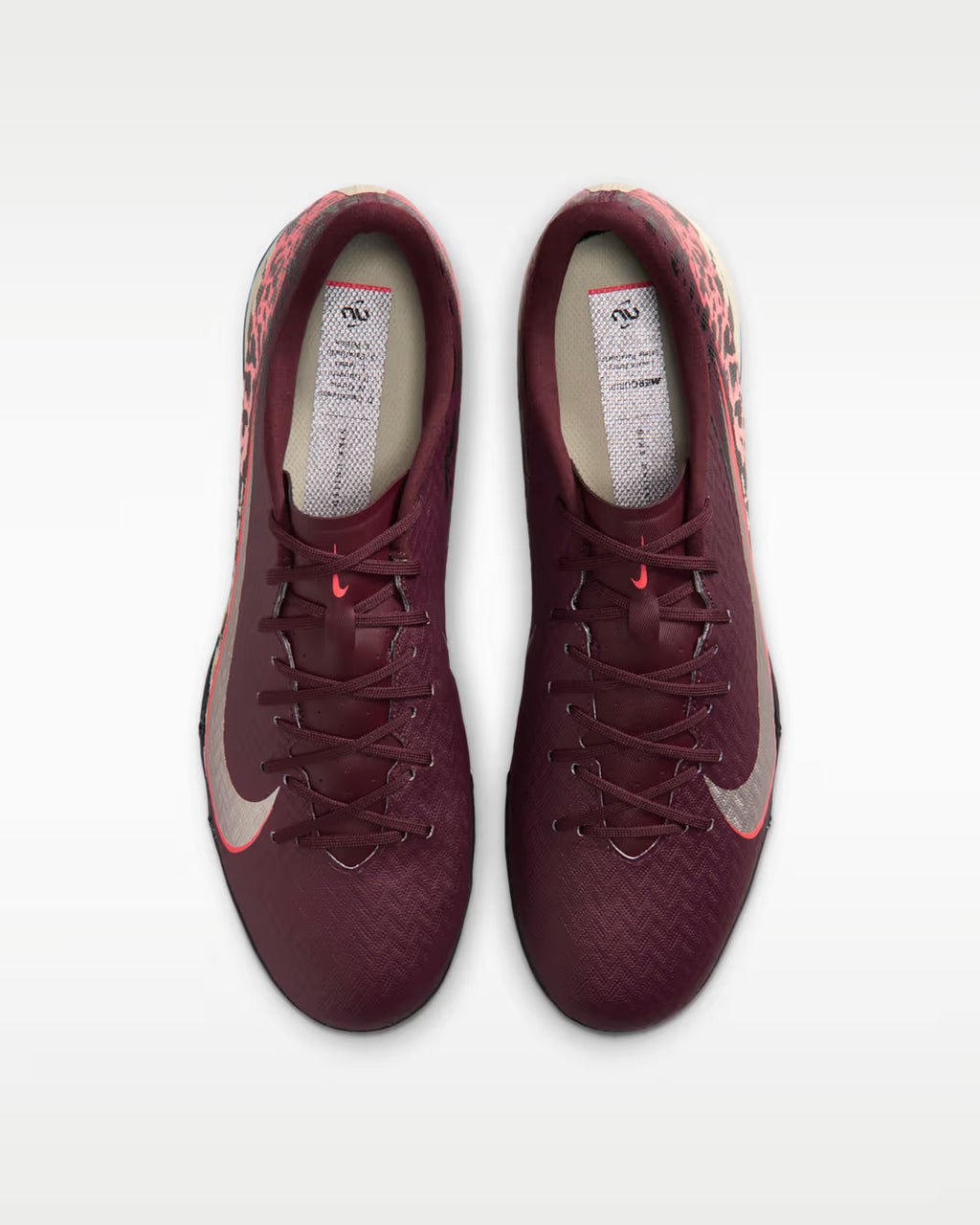 NIKE UNITED MERURIAL VAPOR 16 ACADEMY TF - Burgundy Crush/University Red product image 2, provided for visual reference and
