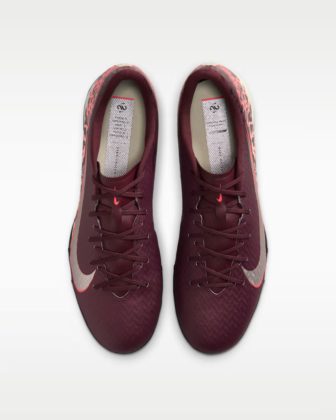 NIKE UNITED MERURIAL VAPOR 16 ACADEMY TF - Burgundy Crush/University Red product image 2, provided for visual reference and