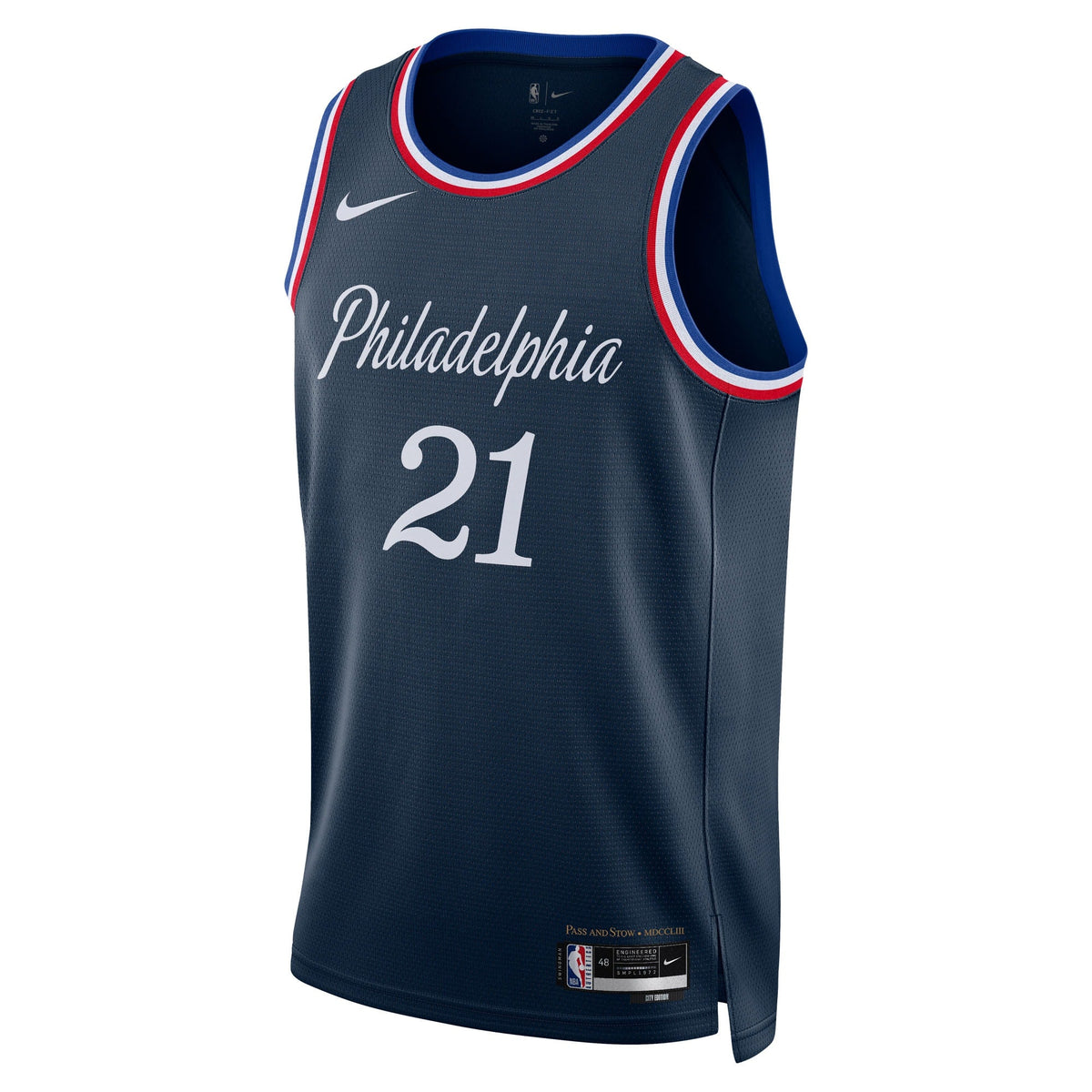 Joel Embiid Philadelphia 76ers 2025/26 City Edition Swingman Jersey - Navy - Unisex product image 3, provided for visual