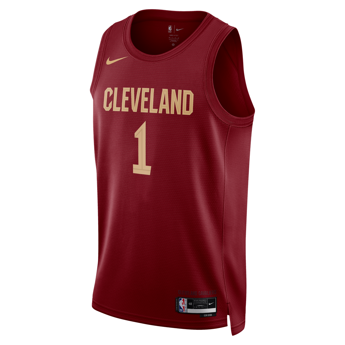 James Harden Cleveland Cavaliers Icon Edition Swingman Jersey - Wine - Unisex product image 3, provided for visual reference