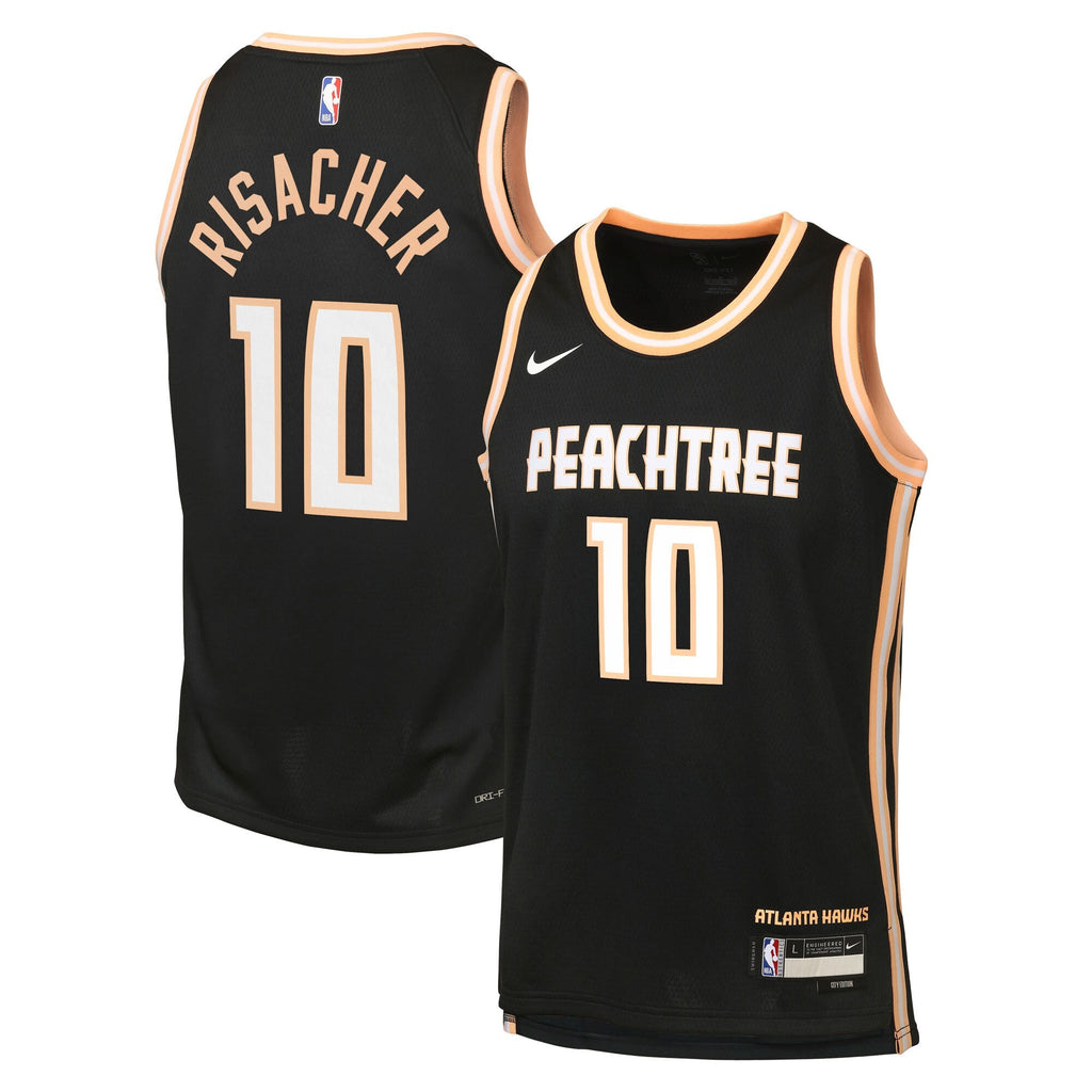 Zaccharie Risacher Atlanta Hawks 2025/26 City Edition Swingman Jersey - Black - Youth product image 1, provided for visual