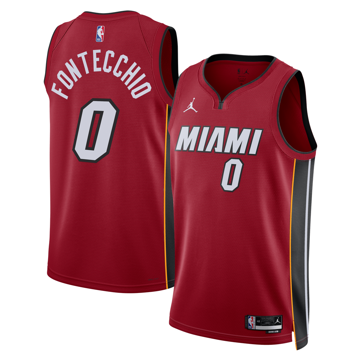 Simone Fontecchio Miami Heat Statement Edition Swingman Jersey - Red - Unisex product image 1, provided for visual reference