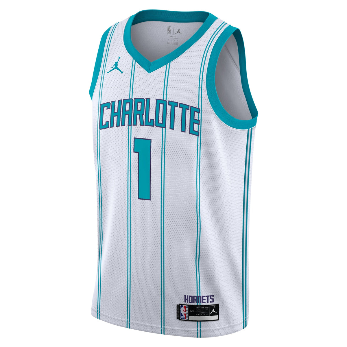 LaMelo Ball Charlotte Hornets Association Edition Swingman Jersey - White - Youth product image 3, provided for visual