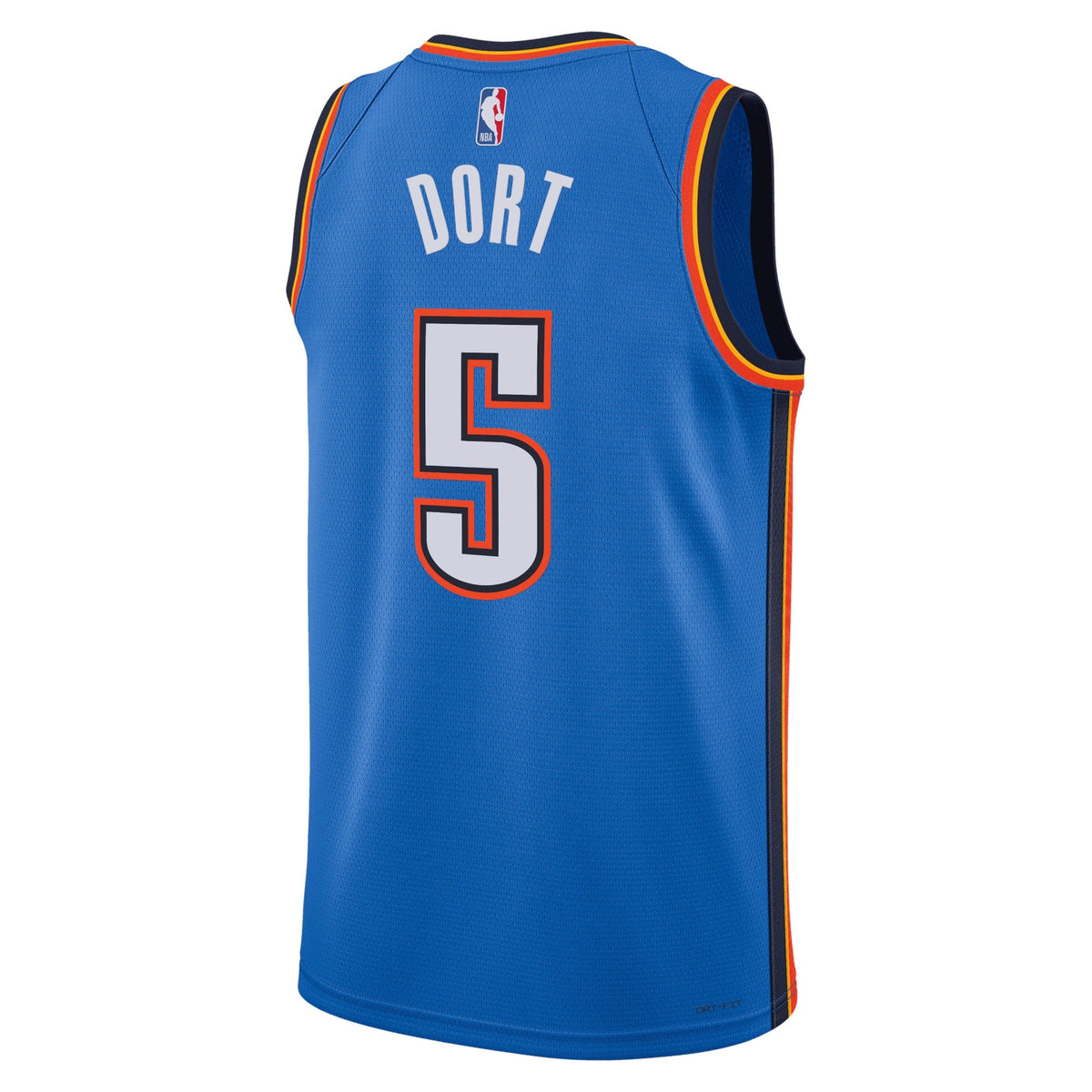 Luguentz Dort Oklahoma City Thunder Icon Edition Swingman Jersey - Blue - Unisex product image 3, provided for visual