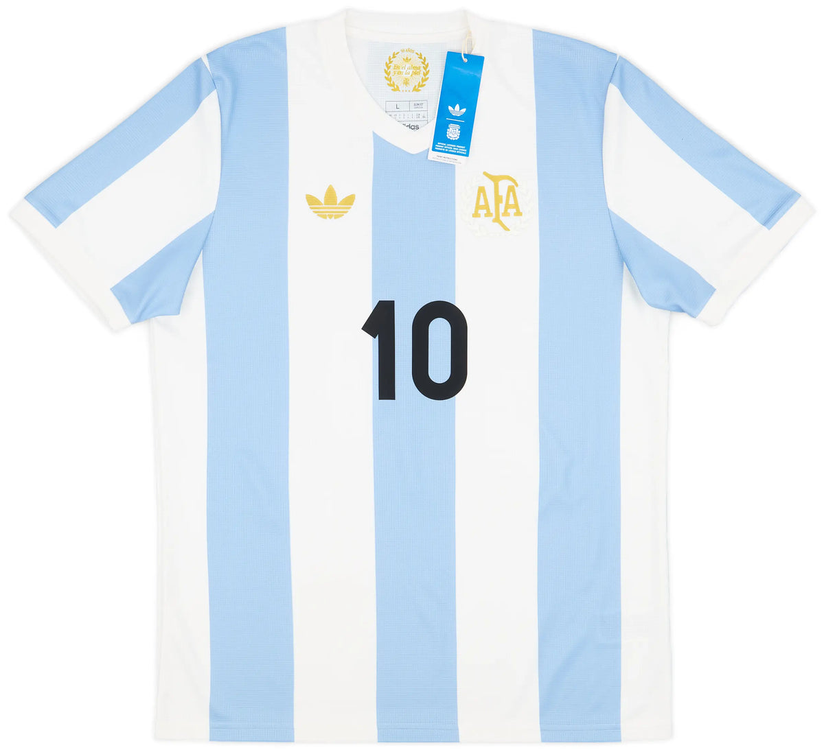 2025 adidas ARGENTINA ANNIVERSARY MESSI #10 JERSEY product image 1, provided for visual reference and product detail review