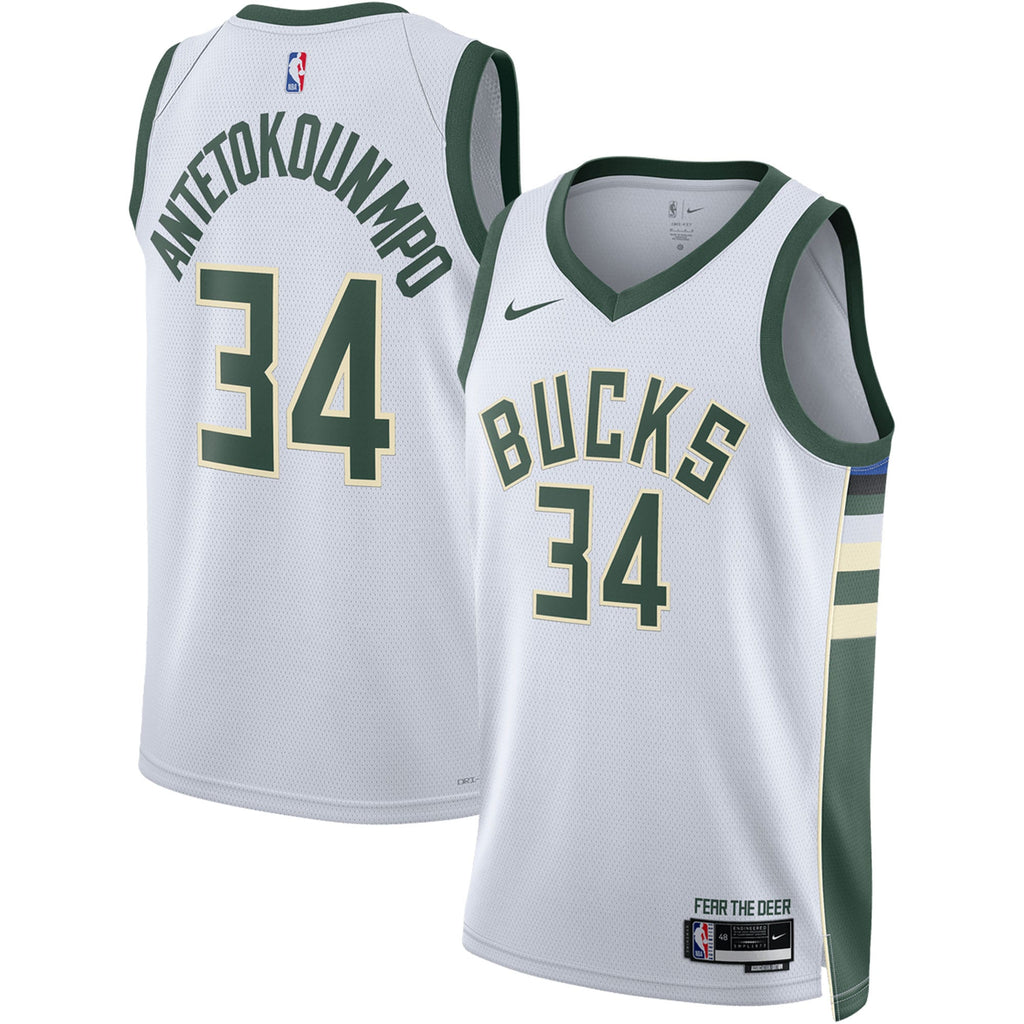 Giannis Antetokounmpo Milwaukee Bucks Swingman Association Jersey product image 2, provided for visual reference and product