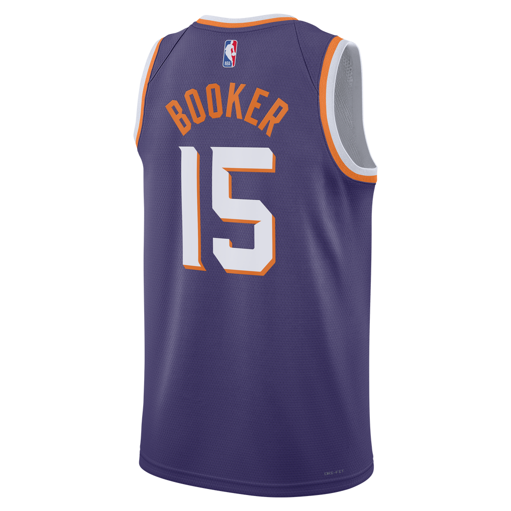 Devin Booker Phoenix Suns Icon Edition Swingman Jersey - Purple - Unisex product image 4, provided for visual reference and