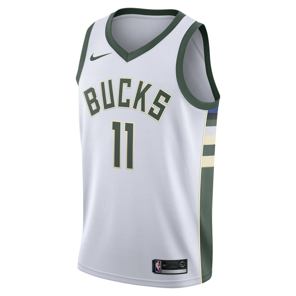 Tyler Herro Milwaukee Bucks Association Edition Swingman Jersey - White - Youth product image 3, provided for visual