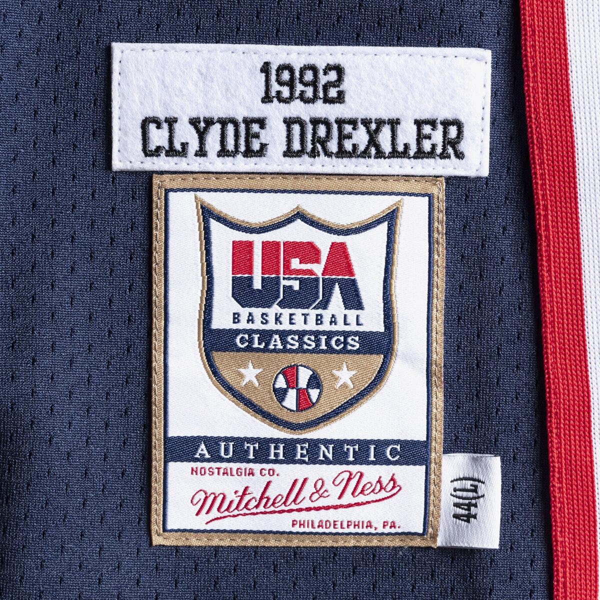 Clyde Drexler USA Basketball 1992 Authentic Jersey product image 4, provided for visual reference and product detail review